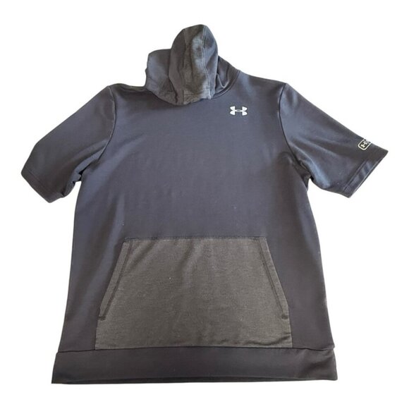 Under Armour Short Sleeve Baseball Hoodie~Size M~Black/Grey Sweatshirt~L12 32 - Picture 3 of 7